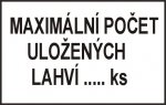 Maximální počet uložených lahví