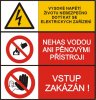 Vysoké napětí, životu nebezpečno dotýkat se elektrických zařízení! Nehas vodou ani pěnovými přístroji! Vstup zakázán!