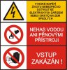 Vysoké napětí, životu nebezpečno dotýkat se elektrických zařízení nebo drátů i na zem spadlých! Nehas vodou ani pěnovými přístroji! Vstup zakázán!