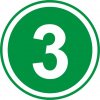 zelená "3"