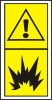 Výstraha - nebezpečí výbuchu při vniku hořlavých prachů