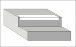 Profil na hranu schodu - fotolum. vrstva 3 cm na každé straně